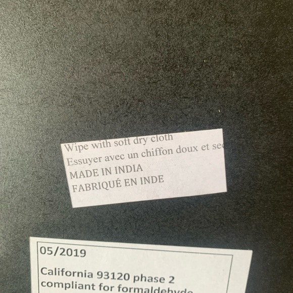 Square Glass-top & Wood Black & Beige Boho Beachy Geometric Serving Tray - Picture 6 of 6